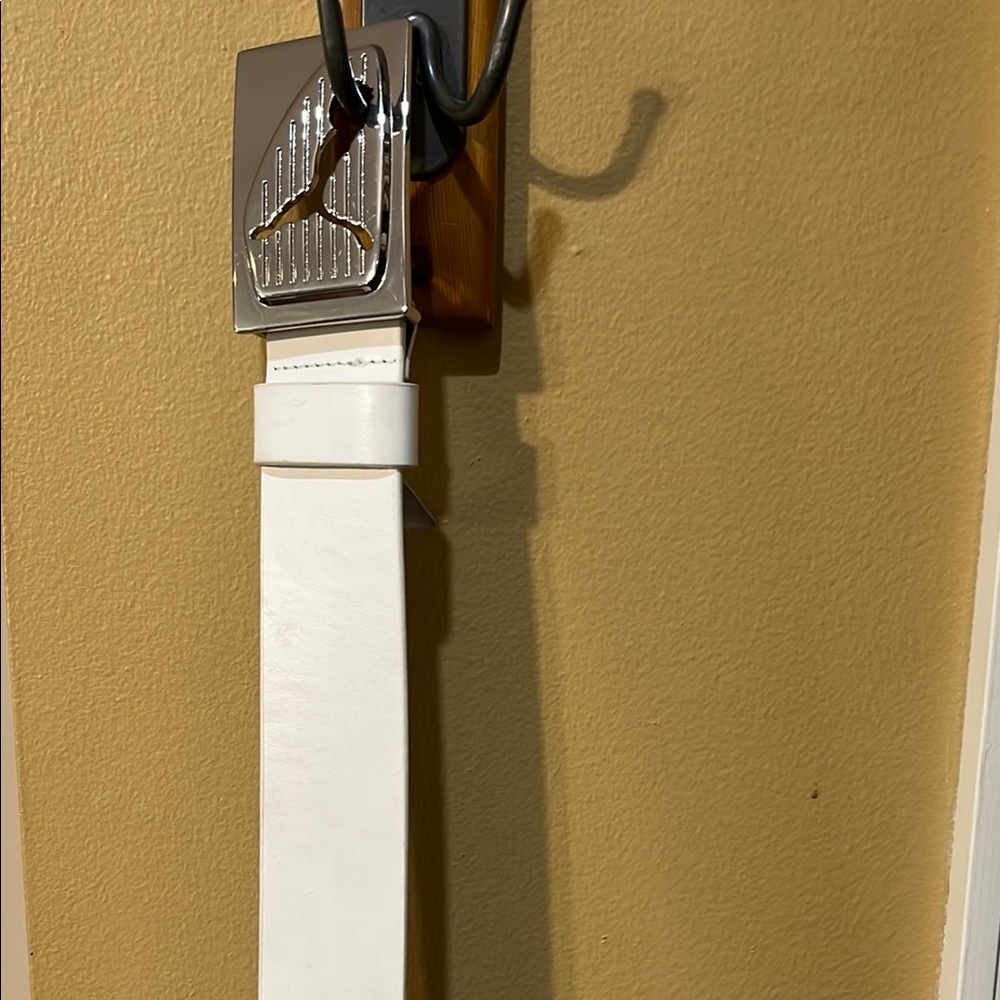 Puma White Shine Belt Size M 90cm